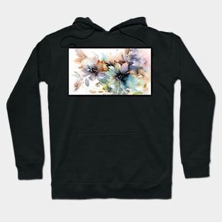 Watercolor and Ink florals Hoodie